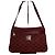 Céline Bolso de hombro de ante burdeos Celine Paris Triomphe Monogram de los años 70