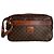 Céline Clutch in pelle monogramma Triomphe Celine Paris vintage marrone