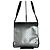 Céline Vintage Celine Paris Triomphe Monogramm Schultertasche aus Lackleder Silber Schwarz