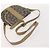 Borsa a Spalla SAINT LAURENT PVC 4 Set Grigio Bianco Auth fm5241 Marrone - vista 17