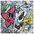 LOUIS VUITTON Borsa Keepall Bandoulière 50 Monogram Comics M21863 Auth LNZ784SM Bianco - vista 20
