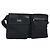 Borsa a vita GUCCI in nylon nero argento 28566 Auth 174041