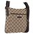 Borsa a Spalla GG Canvas Gucci Beige Argento 122793 Auth mr2126