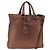 Borsa a mano in pelle PRADA 2 in 1 bronzo argento autentica bs33982