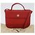 Valentino Bolso de Hombro de Cuero Rojo y Dorado Auth BA11281 Roja - vista 12