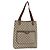 Borsa tote Gucci GG Supreme Web Sherry Line in PVC beige e oro 39 02 003 Auth 174491