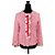 Dolce & Gabbana red jacket houndstooth pattern with flowers rouches White