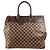 Borsa Boston Damier Greenwich PM Louis Vuitton Marrone Damier ebene
