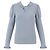 Hellblauer Woll- und Kaschmirpullover mit gedrehtem Kragen Erdem