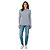 Hellblauer Woll- und Kaschmirpullover mit gedrehtem Kragen Erdem - Ansicht 5