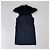 Chaleco acolchado Dries Van Noten con cuello de piel Negro Azul Azul marino - vista 3