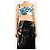 Autre Marque Blaues Blumen-Crop-Top - Größe UK 10 - Ansicht 3