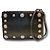 Borsa a spalla Versus Versace nera decorata con borchie a forma di testa di leone Nero - vista 2