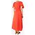 G. Kero Midi-Kleid aus Baumwolle mit Puffärmeln in Blutorange - Größe M - Ansicht 2