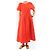 G. Kero Midi-Kleid aus Baumwolle mit Puffärmeln in Blutorange - Größe M - Ansicht 3