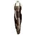 Autre Marque Langes braunes Kleid mit Patchwork