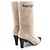 Timeless Chanel Coco Mark Wildleder-Stiefel Schwarz Beige - Ansicht 2