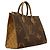 Borsa tote OnTheGo MM Monogram Giant Reverse di Louis Vuitton Marrone - vista 2