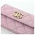 Tarjetero de piel de ternera granulada rosa Chanel - vista 6