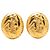 Chanel Mademoiselle Logo Clip-On Ohrringe aus vergoldetem Metall Golden