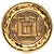 Chanel Gold Plated Medaillon Brosche 31 Rue Cambon Golden