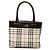 Beige Burberry Haus-Check Canvas Tote