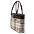 Beige Burberry Haus-Check Canvas Tote - Ansicht 2