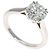 Harry Winston Runde Solitär E-VS1-EX Platinring Silber