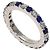 Anello in zaffiro taglio rotondo e diamanti a griffe Harry Winston Argento