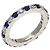 Anello in zaffiro taglio rotondo e diamanti a griffe Harry Winston Argento - vista 2
