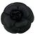 Spilla in tessuto vintage Chanel Camelia Nero