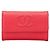 Timeless Tarjetero de caviar Chanel Coco Mark Roja