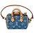 Speedy Portachiavi in denim Monogram Louis Vuitton Blu Monogramma