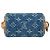 Speedy Portachiavi in denim Monogram Louis Vuitton Blu Monogramma - vista 5