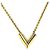 Louis Vuitton Essential V Metallgold-Halskette Golden