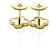 Boucles d'oreilles clous Sweet Alhambra en or 18K Van Cleef & Arpels Doré  - vue 2