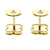 Boucles d'oreilles clous Sweet Alhambra en or 18K Van Cleef & Arpels Doré  - vue 3