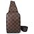Borsa a tracolla in tela Damier marrone Louis Vuitton Damier ebene