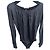 Body Lanvin nero con paillettes a maniche lunghe