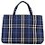 Burberry Nova Check Tote canvas check pattern Small Blue