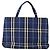 Burberry Nova Check Tote canvas check pattern Small Blue - view 2