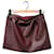 Gucci Falda corta de cuero burdeos