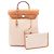 Mochila Bolsa Hermès Herbag Zip Add PM Ecru Natural Marrom Bege