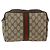 GUCCI GG Supreme Web Sherry Line Clutch Bag PVC Beige Oro Auth th6643 D'oro - vista 3