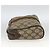 GUCCI GG Supreme Web Sherry Line Clutch Bag PVC Beige Oro Auth th6643 D'oro - vista 4