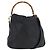 Borsa a Spalla in Pelle Gucci Bamboo 2way Nera Oro 001 1577 Auth ep13983 Nero D'oro