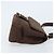 Borsa a Spalla Vala in Nylon Marrone e Argento di Salvatore Ferragamo Auth gh1918 - vista 5