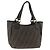 Borsa a mano in tela Zucca FENDI nera e marrone Auth bs34149 Nero