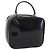 Borsa a mano GUCCI in pelle verniciata nera e argento Bamboo 000 270 0323 Auth ep13896 Nero