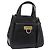 Borsa a mano in pelle Gancini Salvatore Ferragamo 2 in 1 Nero Oro Auth ARZ417